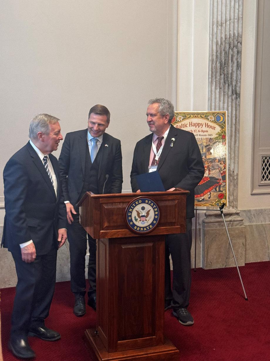 DURBIN RECEIVES JOINT BALTIC AMERICAN NATIONAL COMMITTEE’S BALTIC FREEDOM AWARD