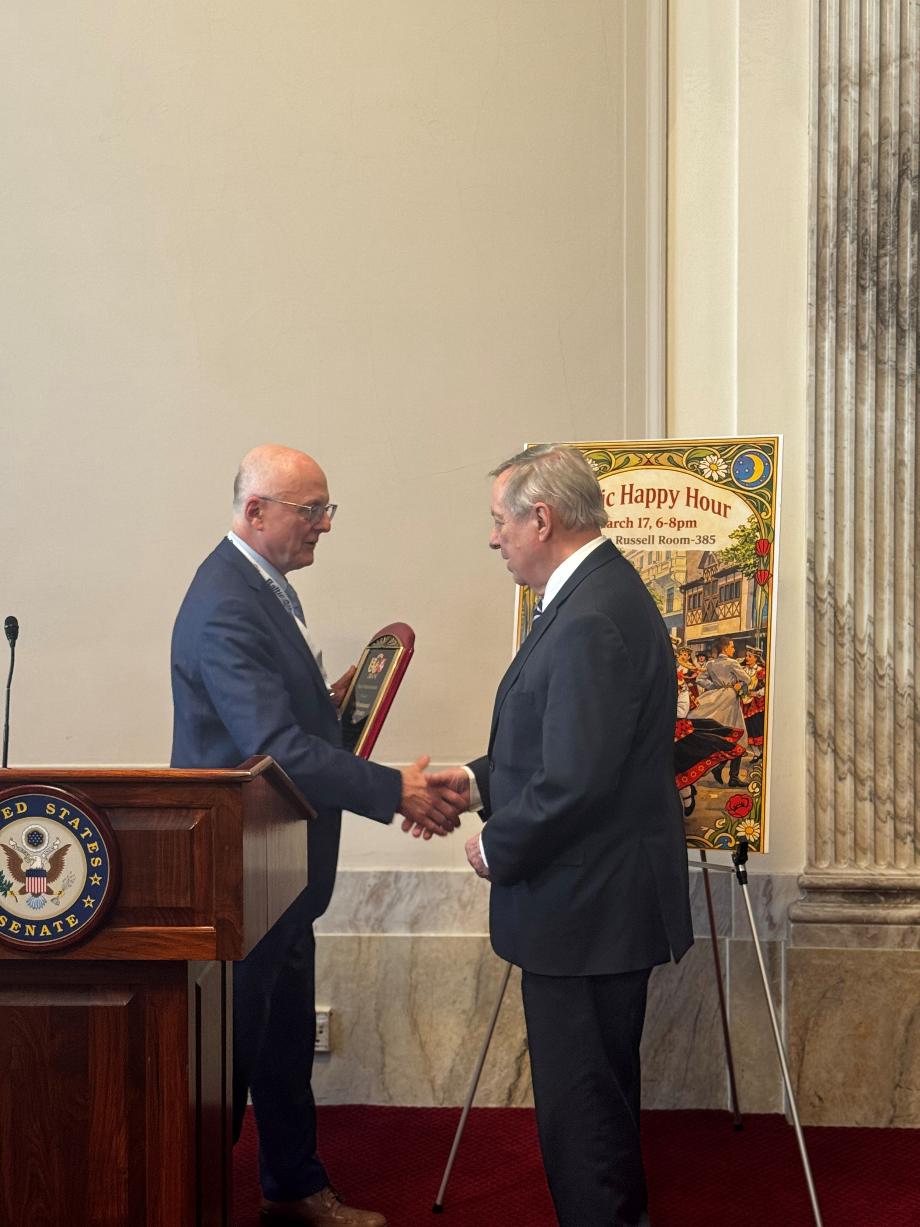 DURBIN RECEIVES JOINT BALTIC AMERICAN NATIONAL COMMITTEE’S BALTIC FREEDOM AWARD