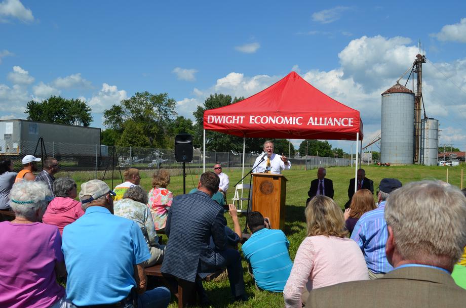 I spoke at the groundbreaking ceremony for a new Amtrak station in Dwight on Tuesday, August 11.