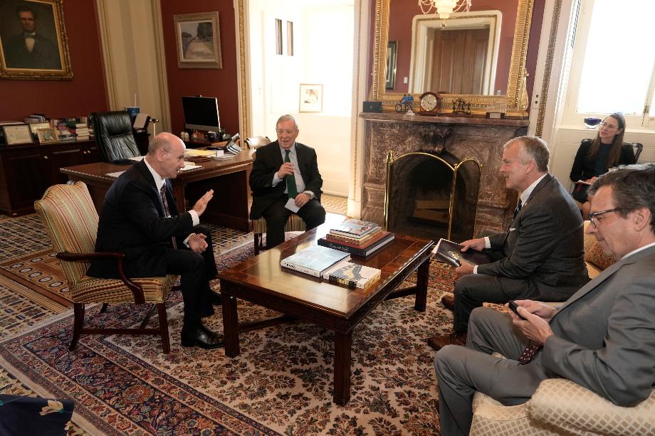 DURBIN MEETS WITH AUSTRALIAN AMBASSADOR TO THE U.S., GREG MORIARTY DURBIN MEETS WITH AUSTRALIAN AMBASSADOR TO THE U.S., GREG MORIARTY