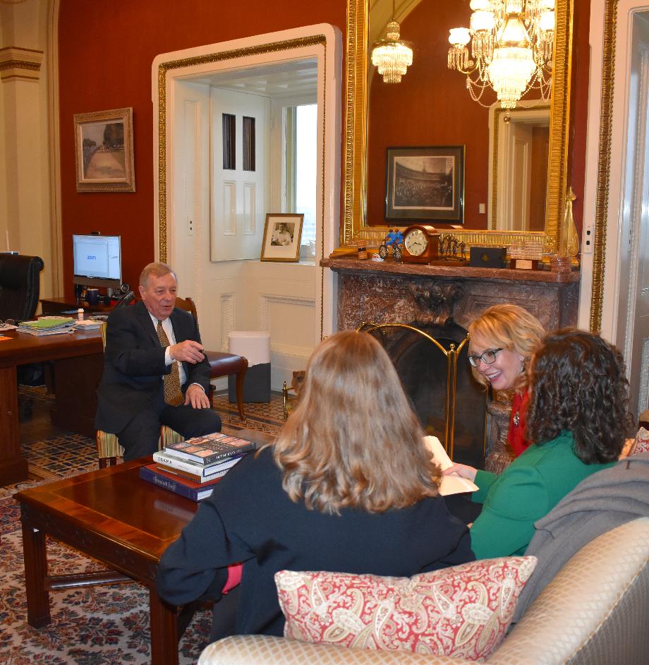 DURBIN DISCUSSES REDUCING GUN VIOLENCE WITH FORMER REP. GABBY GIFFORDS