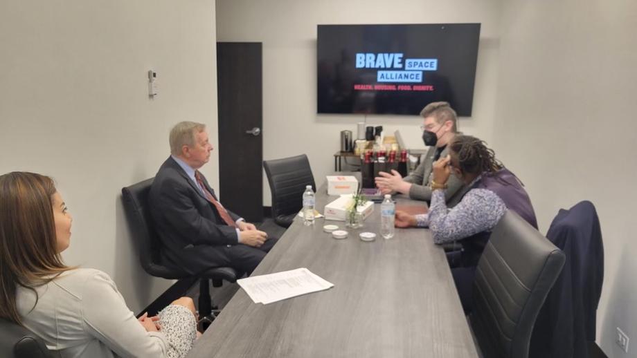 DURBIN MEETS WITH BRAVE SPACE ALLIANCE