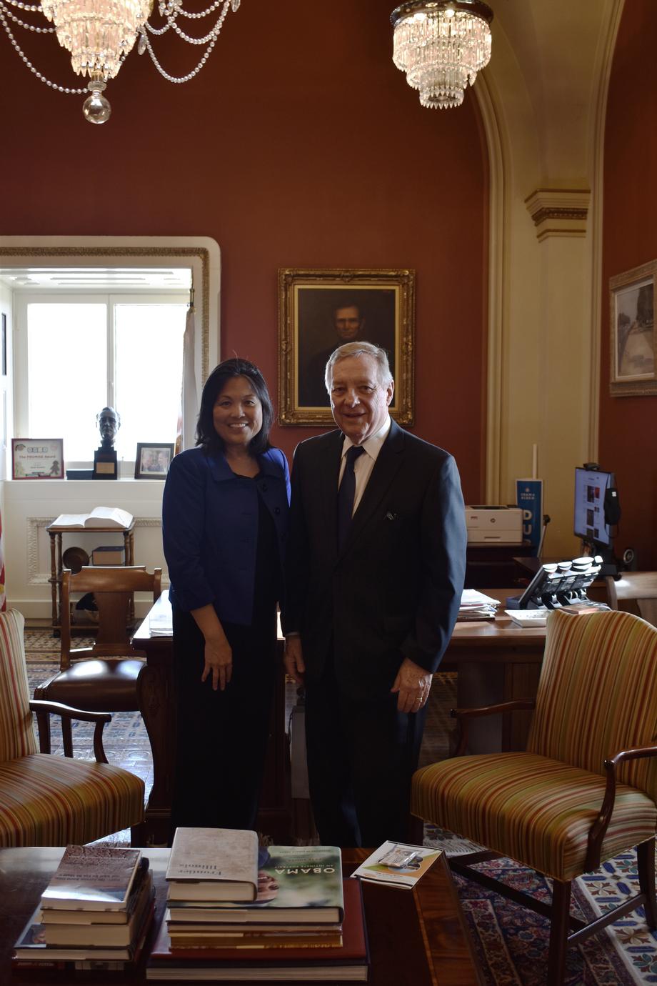 DURBIN DISCUSSES SUPPORTING WORKERS WITH SECRETARY OF LABOR NOMINEE JULIE SU