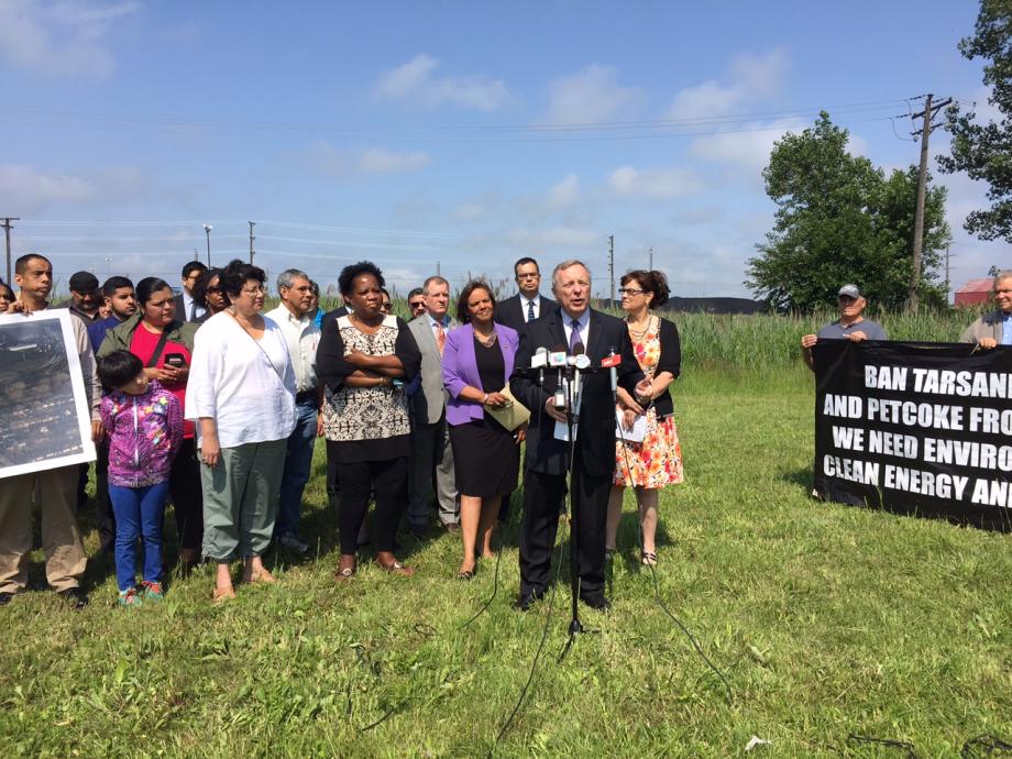I was in Southeast Chicago discussing the public health and environmental concerns surrounding pet coke