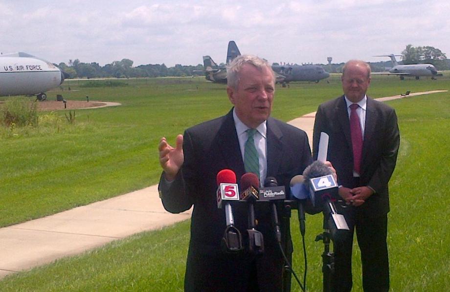 I was at Scott Air Force Base discussing Illinois' bid to house the new National Geospatial-Intelligence Agency facility