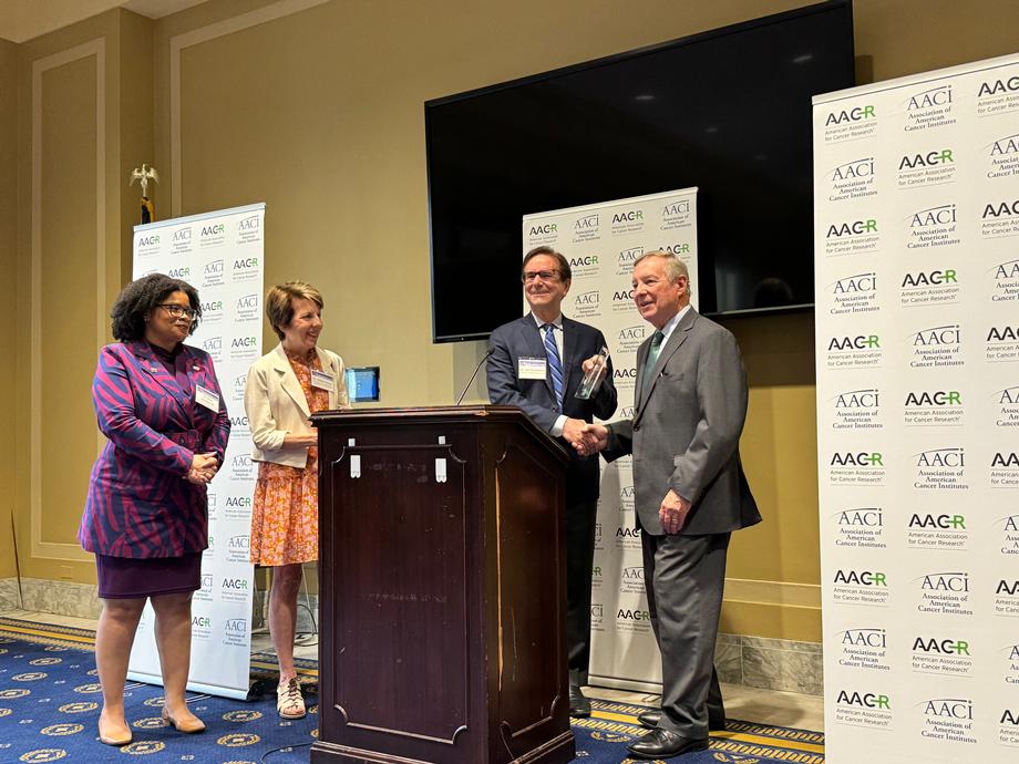 DURBIN DELIVERS REMARKS AS HE RECEIVES THE CANCER RESEARCH ALLY AWARD