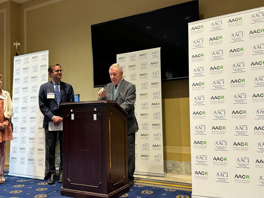 DURBIN DELIVERS REMARKS AS HE RECEIVES THE CANCER RESEARCH ALLY AWARD