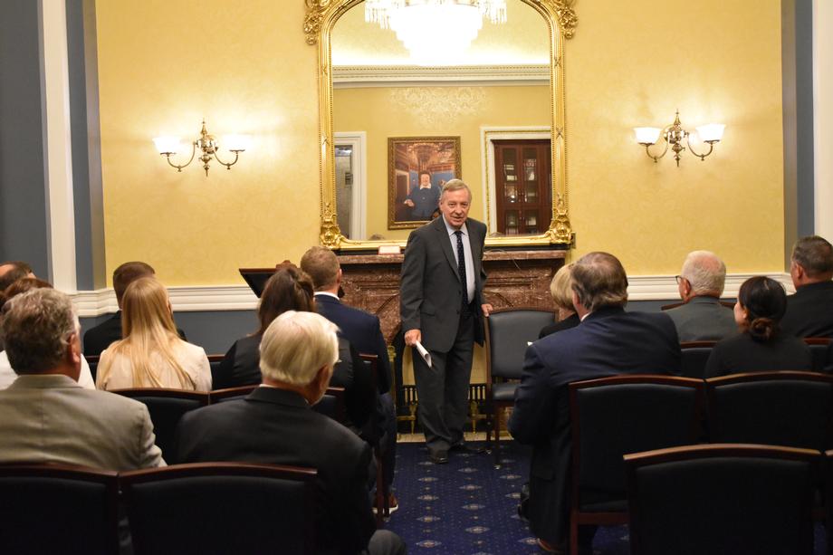 DURBIN MEETS WITH ILLINOIS FARM BUREAU AND ILLINOIS SOYBEAN ASSOCIATION