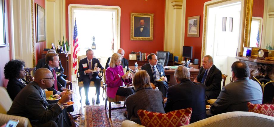 I enjoyed hosting and had a great discussion with the mayors of cities and towns from across Illinois this afternoon.